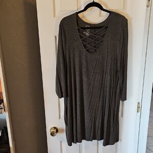 Maurices Dark Gray 24/7 Tunic Dress
